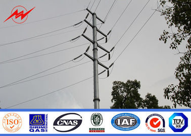 จีน 12m Q345 Bitumen Electrical Power Pole , Polygonal Steel Transmission Pole ผู้ผลิต