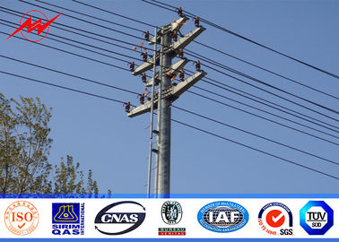 จีน Hot dip galvnaized Electric Power Pole 8m height  for 132KV Transmission Line ผู้ผลิต